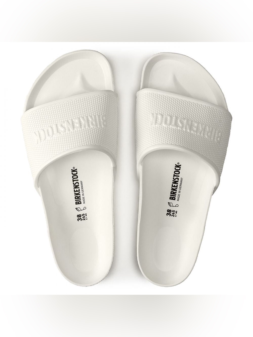 Birkenstock White Barbados EVA Slides Sandals BNIB - Size: 8-8.5 M / 10-10.5 W